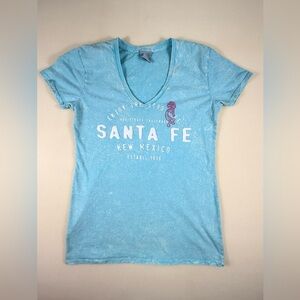 EMI Vintage Light Turquoise Graphic Santa Fe Tee